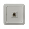 Розетка телефонная 1-м СП Bolleto 7034 16А IP20 бел. ASD / 4690612000398