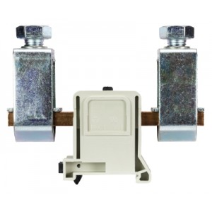 Болтовая клемма RFK 1/240 K S35, Болтовая клемма, М12, схема: зажим - зажим, тип фиксации провода: зажим-зажим, номинальное сечение: 240 мм кв., 415A, 1000V, ширина: 42 мм, цвет: серый, тип монтажа: DIN35