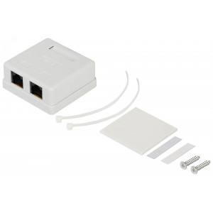 Розетка компьютерная 2-м RJ45 кат.5E неэкранир. Б0056902