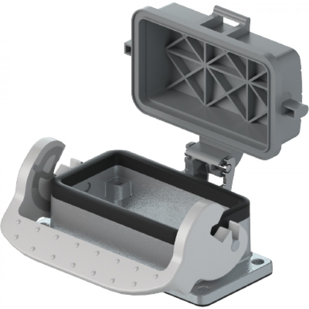 Изображение товара Основание разъема на панель 10B с уплотнителем алюминиевый сплав Wieland