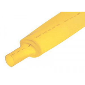 Трубка термоусадочная ТУТ нг 40,0/20,0 желтая, термоусаживаемая трубка в метровой нарезке, не поддерживает горение