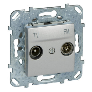 UNICA TOP РОЗЕТКА TV/FM, одиночная, АЛЮМИНИЙ MGU5.451.30ZD