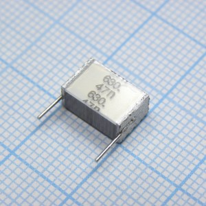 B32561J8473K000, Конденсатор металлоплёночный полиэтилентерефталатный 0.047мкФ 630В ±10% (11х5.3х8мм) шаг выводов 10мм 125°С россыпь