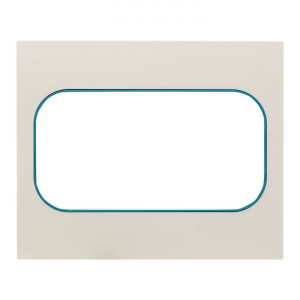 Стокгольм Рамка для розетки 2-местная белая с линией цвета синий PROxima EYM-G-302-30