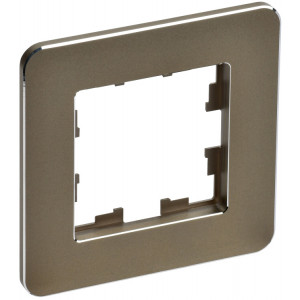 BRITE Рамка 1-мест. РУ-1-1-Бр металл латунь RE BR-M12-M-01-K49