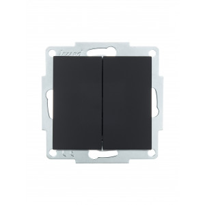 Выключатель 2-кл. СП Vesna механизм черн. бархат 742-4288-101