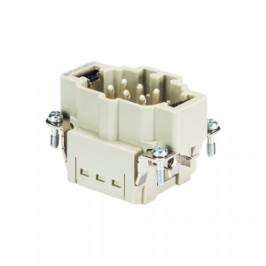 Вилочная контактная вставка BAS STP 6 2,5 50 AG, Вилочная контактная вставка, Push-in фиксация, 6 полюсов + PE, типоразмер 6B, 500V, 16A, сечение обслуживаемых проводников 0,14-2,5 мм кв, тип покрытия контактов: серебро,