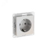 ATLASDESIGN РОЗЕТКА с заземлением, 16А, быстрозажимные клеммы, ЖЕМЧУГ ATN000443S