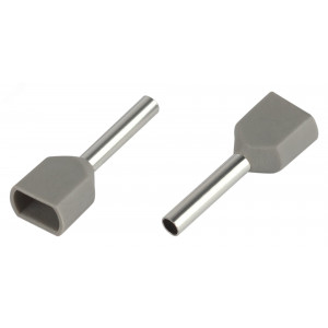 Наконечник-гильза с изолированным фланцем (упаковка 10 шт.) NO-225-12 (двойной) НШвИ(2) 0,75-10 Б0063303