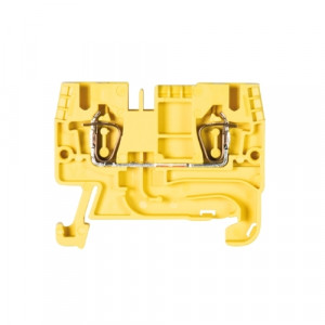 Проходная клемма WKFN 2,5/35 YE, Проходная клемма, тип фиксации провода: пружинный, номинальное сечение: 2,5 мм кв., 24A, 800V, ширина: 5 мм, цвет: желтый, тип монтажа: DIN35