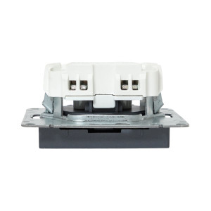 Механизм розетки, 16А, без заземления, без шторок, графит Эпика EKF UP1-SOG-100