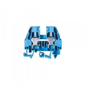 Проходная клемма WKI 10/U BL, Проходная клемма, тип фиксации провода: винтовой, номинальное сечение: 10 мм кв., 57A, 400V, ширина: 10 мм, цвет: синий, тип монтажа: DIN35