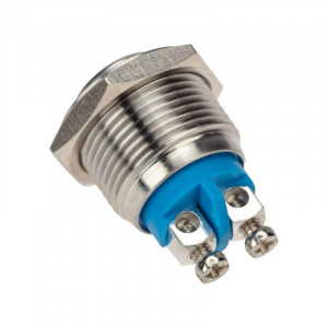 A16-A3 б/фикс, Кнопка антивандальная d16 3A 250B (2c) (ON)-OFF выпуклая