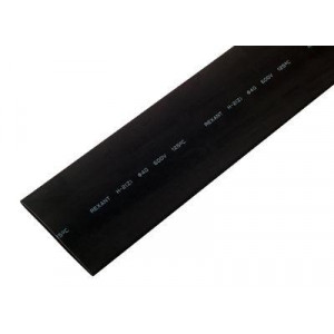 Трубка термоусадочная ТУТ нг 40,0/20,0 черная, термоусаживаемая трубка в метровой нарезке, не поддерживает горение