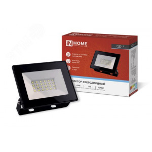 Прожектор светодиодный СДО-7 30Вт 6500К IP65 2700лм 230В черн. 4690612034621