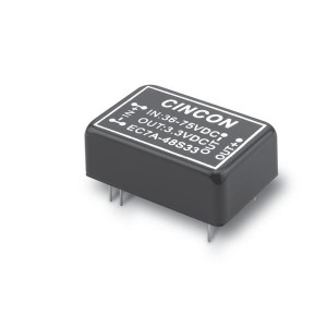 EC7A-24D15, Преобразователи постоянного тока в постоянный с изоляцией DC-DC Converter, 10 Watt, 2:1 Input Range, 18-36VDC Input, +/-15VDC Output, 1.5KVDC min. Isolation, Black Coated Copper with Non-Conductive Base, DIP-24