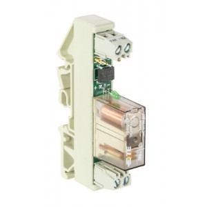 Реле WRS-REL-1W-250V5A, Интерфейсный релейный модуль, 1 переключающий контакт, материал контакта: AgCdO, рабочее напряжение: 24 V AC/DC, номинальное напряжение переключения: 250 V AC/DC, коммутируемый ток: 5 A, с винтовой фиксацией провода, серия flare