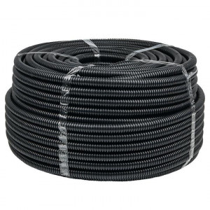 Труба гофрированная d20мм с протяжкой безгалоген. трудногорючая (FRHF) (уп.100м) Plast PROxima FRHF-20