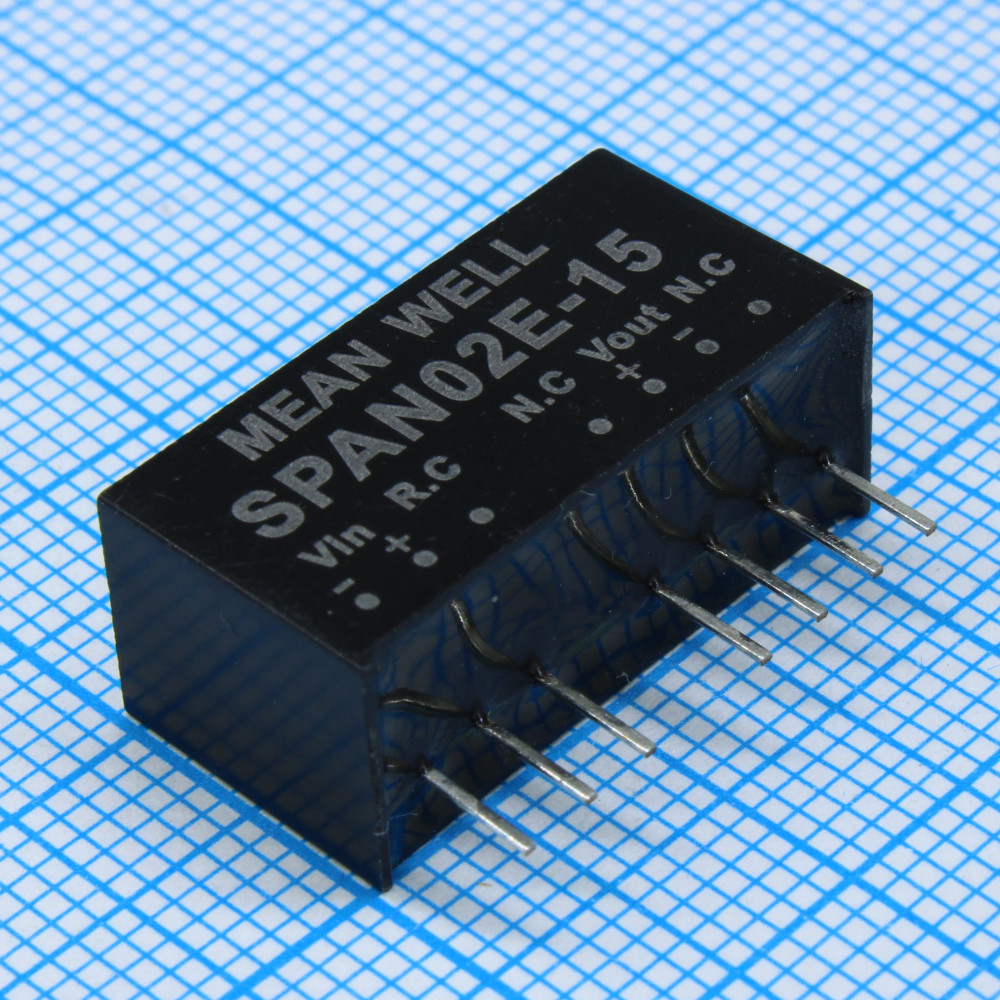 Изображение товара Преобразователь DC/DC SPAN02E-15 мощностью 2 Вт на печатной плате