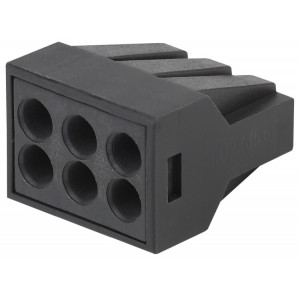 NO-224-54 Клемма СМК с пастой, серия 306, 6 отверстий, 0,5-2,5 мм2 (упак. 50 шт.) (50/3000/60000 Б0043972