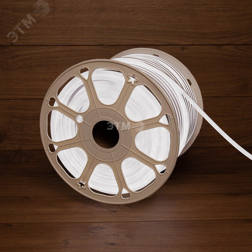 Изображение товара Шнур светодиодный гибкий неон LED SMD 8х16мм 120LED/м бел. (уп.100м) 131-045