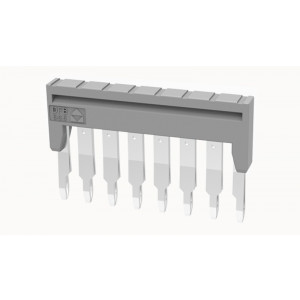 Соединительная перемычка DFB1.5-08P-11-00Z(H), Соединительная перемычка, 8 полюсов, изолированная, вилочная, для клемм: DS1.5, цвет: серый
