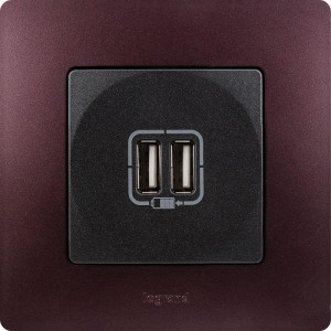 ETIKA Рамка 1 пост сливовая 672561