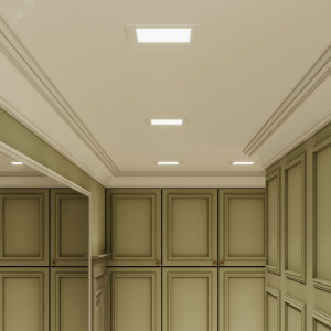 Светодиодный встраиваемый светильник ультратонкий квадратный IP20 12W 4100K 1/20 940111212