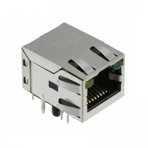 JXD1-0001NL, Розетка на плату RJ45 CONNECTOR, JACK, 8P8C, CAT3/5, THT
