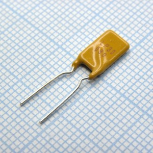 LP30-090F, Самовосстанавливающийся предохранитель PTC 0.9A(hold) 1.8A(trip) 30V 40A 0.91W 7.1s 0.07Ohm Radial 6 X 3 X 13.8mm