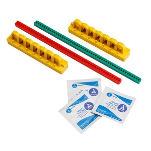 gws90891, Блокиратор штанговый, нейлон (в комплекте 2 направляющие, 1 планка блокирующая красная, 1 планка блокирующая зеленая, 3 салфетки спиртовые), 1 шт/упак