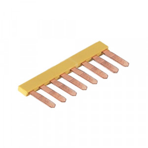 Соединительная перемычка IVB 1 WK4.. - 8, Соединительный мостик, для установки в зажимную клетку, толщина 1 мм, изолированный, 8 полюсов, для клемм: WK 4 / U; WK 4 TK, цвет: желтый