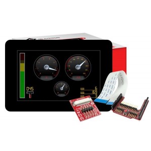 gen4-uLCD-50D-CLB-SB-PI, Модули визуального вывода 5.0" gen4 LCD pack for Raspberry Pi with gen4-uLCD-50D-CLB-SB, 4D Serial Pi Adaptor + Cable