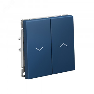 ARTGALLERY 2-клавишный выключатель для жалюзи, 2х сх.4, 10А, механизм, аквамарин GAL001119