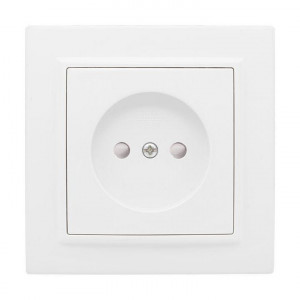 Розетка 1-м СП Минск 10А IP20 без заземл. защ. шторки бел. Basic ERR10-022-100