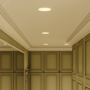 Светодиодный встраиваемый светильник ультратонкий круглый IP20 9W 2700K 1/20 939111109