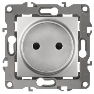 12-2105-03 Розетка 2P, 16A-250В, IP20, 2, алюминий (10/100/3200) Б0018256