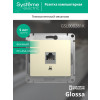 Розетка компьютерная 1-м СП Glossa RJ45 кат.5E механизм беж. SE GSL000281K