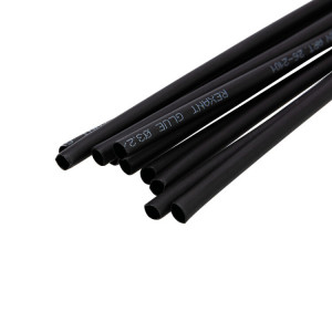 Трубка термоусадочная СТТК (2:1) 3,2/1,6 черная, двустенная клеевая термоусаживаемая трубка в метровой нарезке