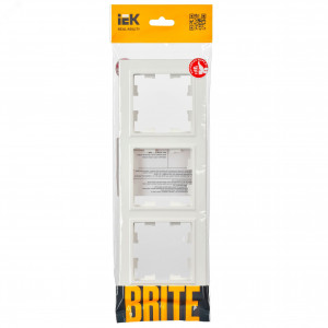 Рамка 3-м BRITE РУ-3-БрБ бел. BR-M32-K01