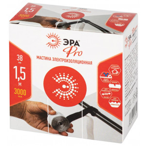 Изолента PRO PROMAS38 Мастика электроизоляционная, 38мм х 1,5м, 1,65мм черная Б0057480