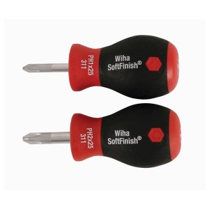 31192, Отвертки, гаечные ключи и гайковерты со сменными головками SoftFinish Stubby Phillips 2 Pc Set