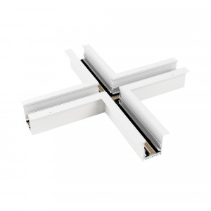 Коннектор крестовой MAG-CON-4560-F-X90 (WH) 026922, Крестовой прямой коннектор для встраиваемого трека MAG-TRACK-4560-F. Материал алюминий, цвет белый. Размеры 415x415x75x60мм. DC24V. Аксессуары для соединения с треком приобретаются отдельно.