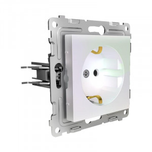 Розетка 1-м СП Pixel 16А IP20 с заземл. механизм перламутр. TKE-PX-R1Z-C04