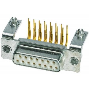 09644147242, Стандартные соединители D-Sub  37P FMALE R/A BRDLCK 3900pf CLINCH NUT