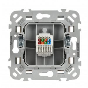 FLITE Розетка компьютерная RJ45 категория 5Е UTP РК5е-1-0-ФлЛ льняной IEK FI-K12-1-K88