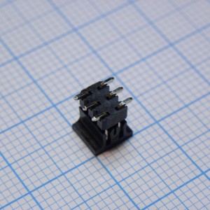 DS1025-08-2X3P8BSRX1-B, Вилка штыревая 2.0 мм на плату 2*3