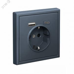 ARTGALLERY розетка 16А с 2 USB A+C, 5В/2,4А/3,0А, 2х5В/1,5А, механизм, грифель GAL000732