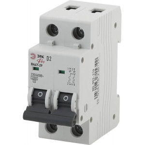 Автоматический выключатель PRO NO-902-219 ВА47-29 2Р 2А кривая D 4,5кА Б0048809