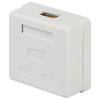 Розетка компьютерная 2-м RJ45 кат.5E неэкранир. Б0056902